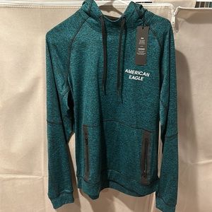 American Eagle Flex Green Men’s Medium Hoodie Zippered Pockets - new with tags!